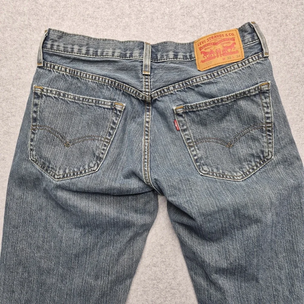 Levi's 505 Jeans Mens 32x34 Medium Wash Blue Denim Regular Fit Straight Leg